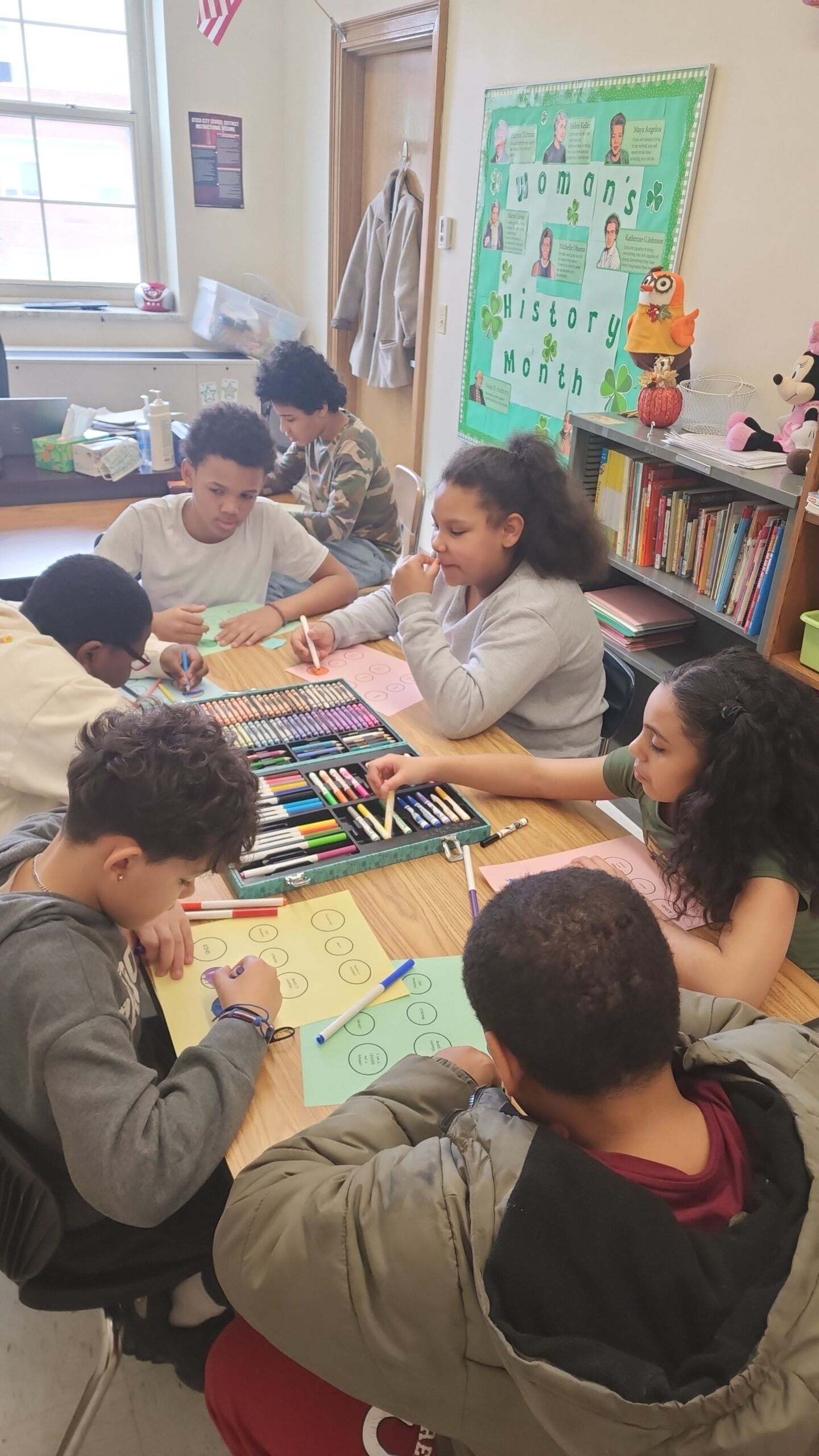 students-affirmation-coins-activity-classrooms-hallways
