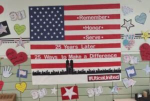 Columbus Elementary School Remember Honor Serve display
